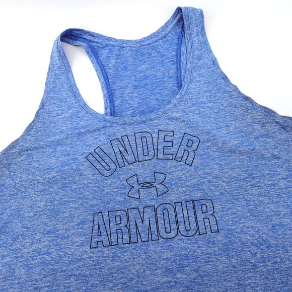 Under Armour HeatGear Racerback Tank Top Blue Mens XL - Picture 1 of 10